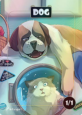 Dog MTG token 1/1
