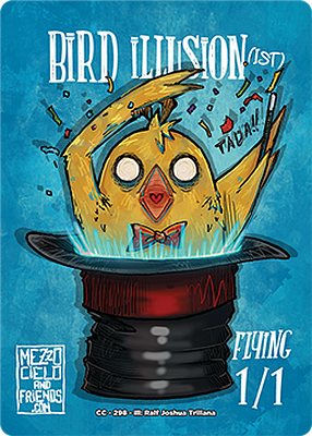 Bird Illusion MTG token 1/1
