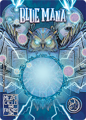 Blue mana MTG token