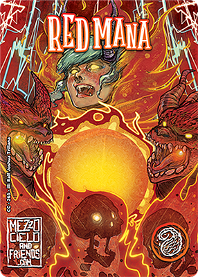 Red mana MTG token
