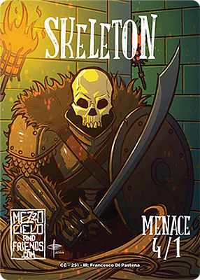 Skeleton MTG token 4/1