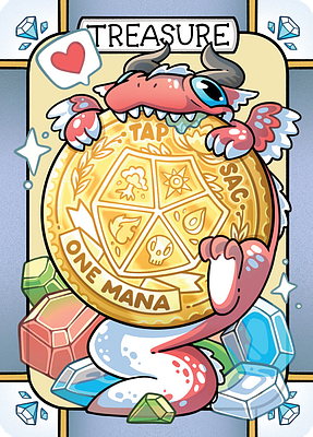 Treasure MTG token (v.4)