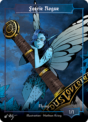 Faerie Rogue MTG token 1/1