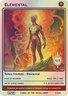 Elemental MTG token 1/1