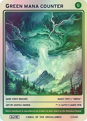Green mana MTG token