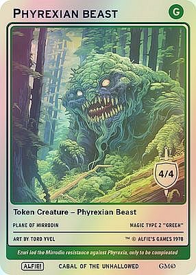 Phyrexian Beast MTG token 4/4
