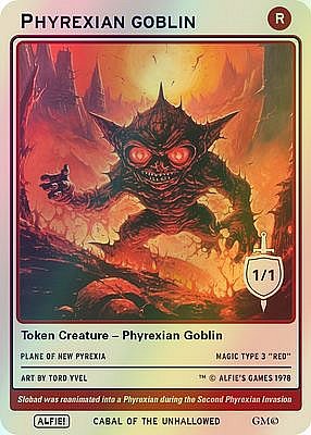 Phyrexian Goblin MTG token 1/1