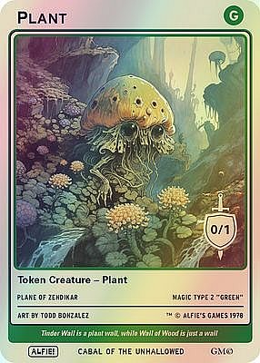 Plant MTG token 0/1