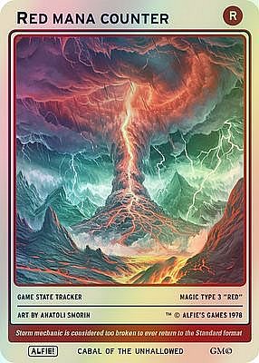 Red mana MTG token