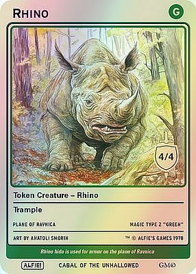 Rhino MTG token 4/4