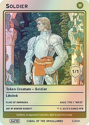 Soldier MTG token 1/1