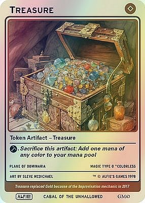 Treasure MTG token