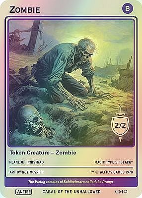 Zombie MTG token 2/2