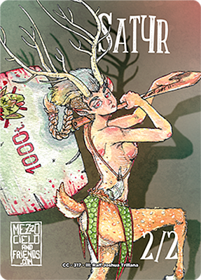 Satyr MTG token 2/2 (v.2)