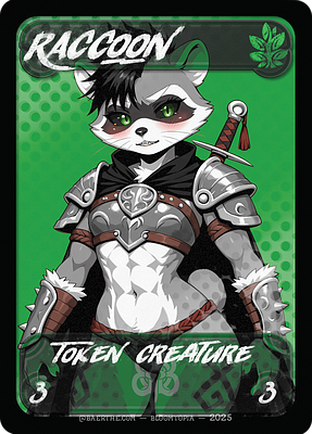 Raccoon MTG token 3/3
