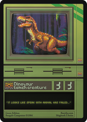 Dinosaur MTG token 3/3 (v.3)