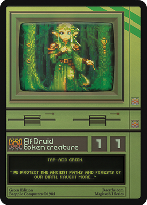 Elf Druid MTG token 1/1