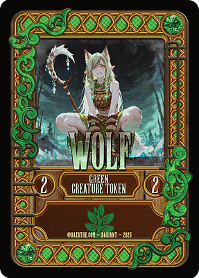 Wolf MTG token 2/2 (v.5)