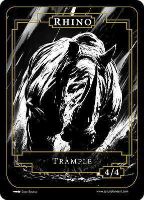 Rhino MTG token 4/4