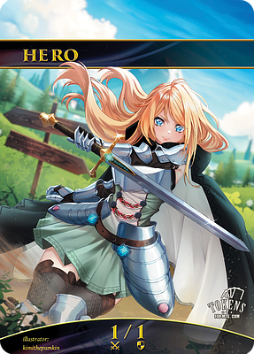 Hero MTG token 1/1