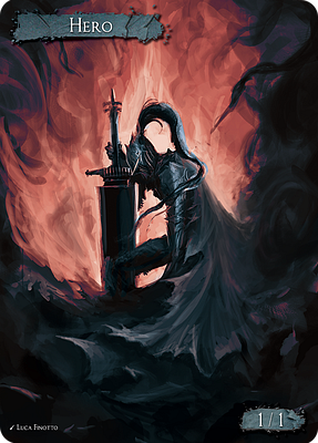 Hero MTG token 1/1