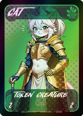 Cat MTG token 2/2 (v.5)