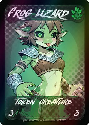 Frog Lizard MTG token 3/3