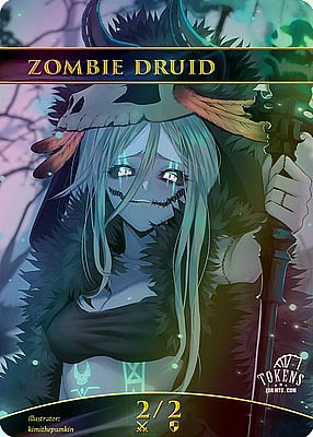 Zombie Druid MTG token 2/2