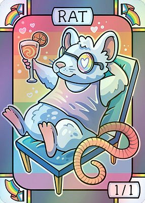 Rat MTG token 1/1 (v.5)