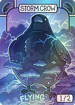 Storm Crow MTG token 1/2