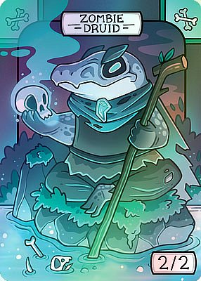 Zombie Druid MTG token 2/2