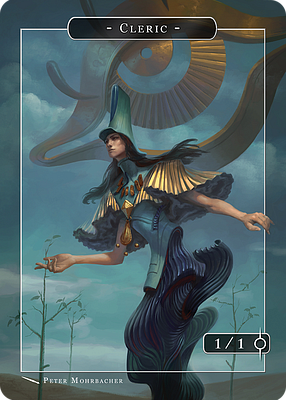 Cleric MTG token 1/1
