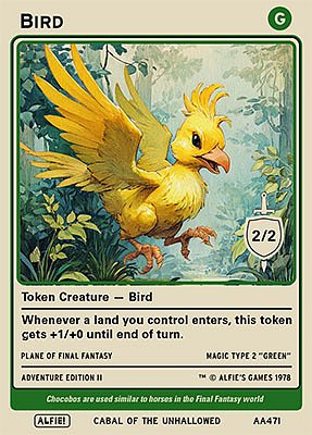 Bird MTG token 2/2 (v.3)