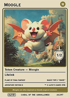 Moogle MTG token 1/2