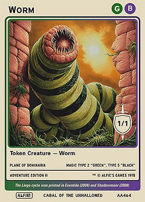 Worm MTG token 1/1 - MTG Token | TokensForMTG: Best custom tokens for your game! Worm MTG token 1/1 - MTG Token | TokensForMTG: Best custom tokens for your game!
