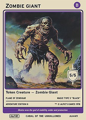 Zombie Giant MTG token 5/5