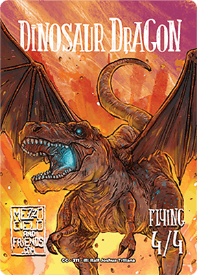 Dinosaur Dragon MTG token 4/4