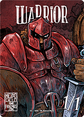 Warrior MTG token 1/1