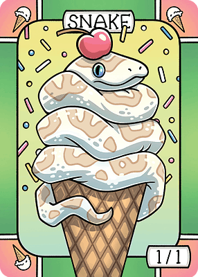 Snake MTG token 1/1 (v.3)