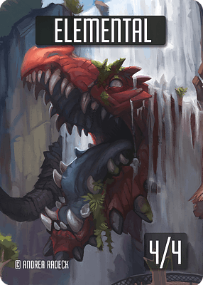 Elemental MTG token 4/4