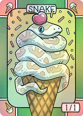 Snake MTG token 1/1 (v.3)