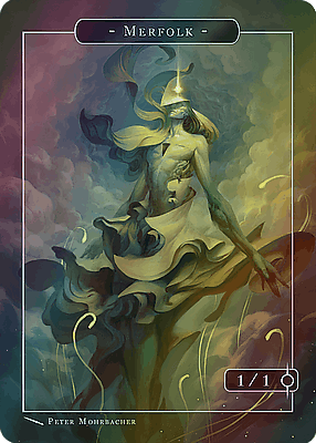 Merfolk MTG token 1/1 (v.2)