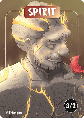 Spirit MTG token 3/2