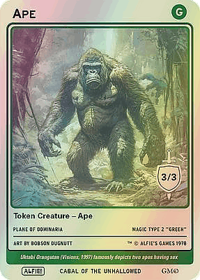 Ape MTG token 3/3