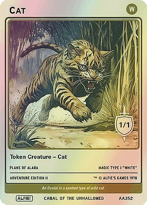 Cat MTG token 1/1 (v.3)