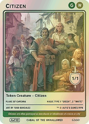 Citizen MTG token 1/1