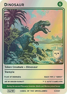 Dinosaur MTG token */*
