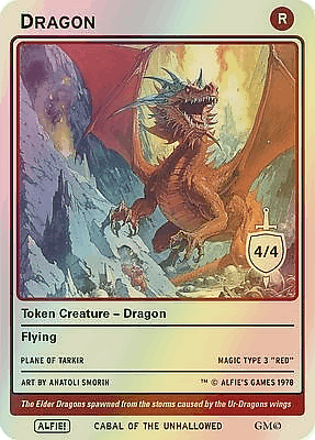 Dragon MTG token 4/4