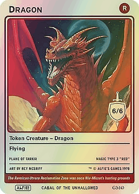 Dragon MTG token 6/6