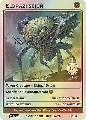 Eldrazi Scion MTG token 1/1